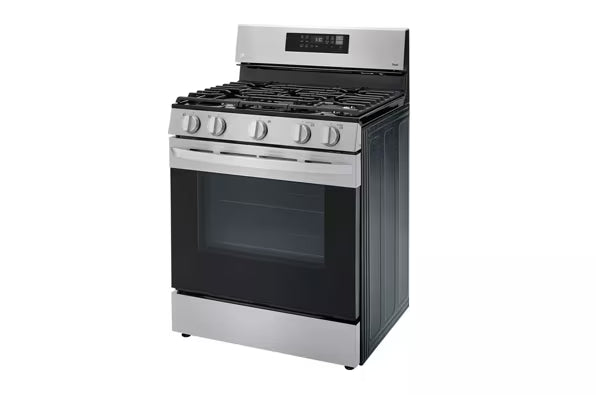 LG - LRGL5823S - 5.8 Cu. Ft. Freestanding Gas Range with EasyClean, WideView Window and AirFry