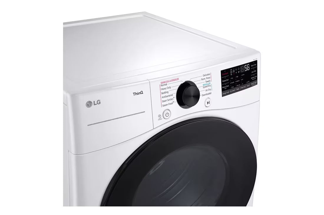 LG - DLGX4081W - 7.4 cu. ft. Ultra Large Capacity Smart Front Load ENERGY STAR Gas Dryer with Sensor Dry & Steam Technology