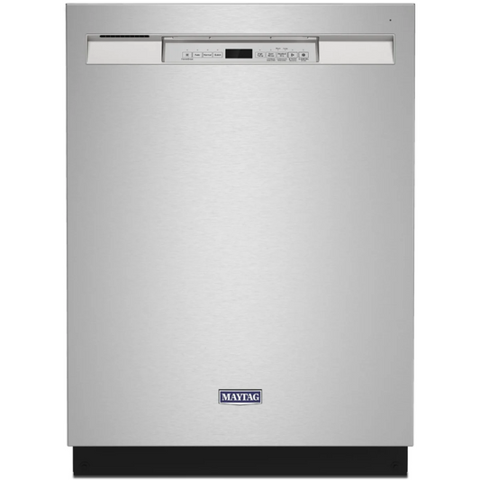 Maytag - MDB4949SKZ - 24 Inch Full Console Dishwasher with 14 Place Settings, 50 dBA, 4 Wash Cycles, Dual Power Filtration, PowerBlast® Cycle, Heated Dry, NSF® Certified, and Star K: Fingerprint Resistant Stainless Steel