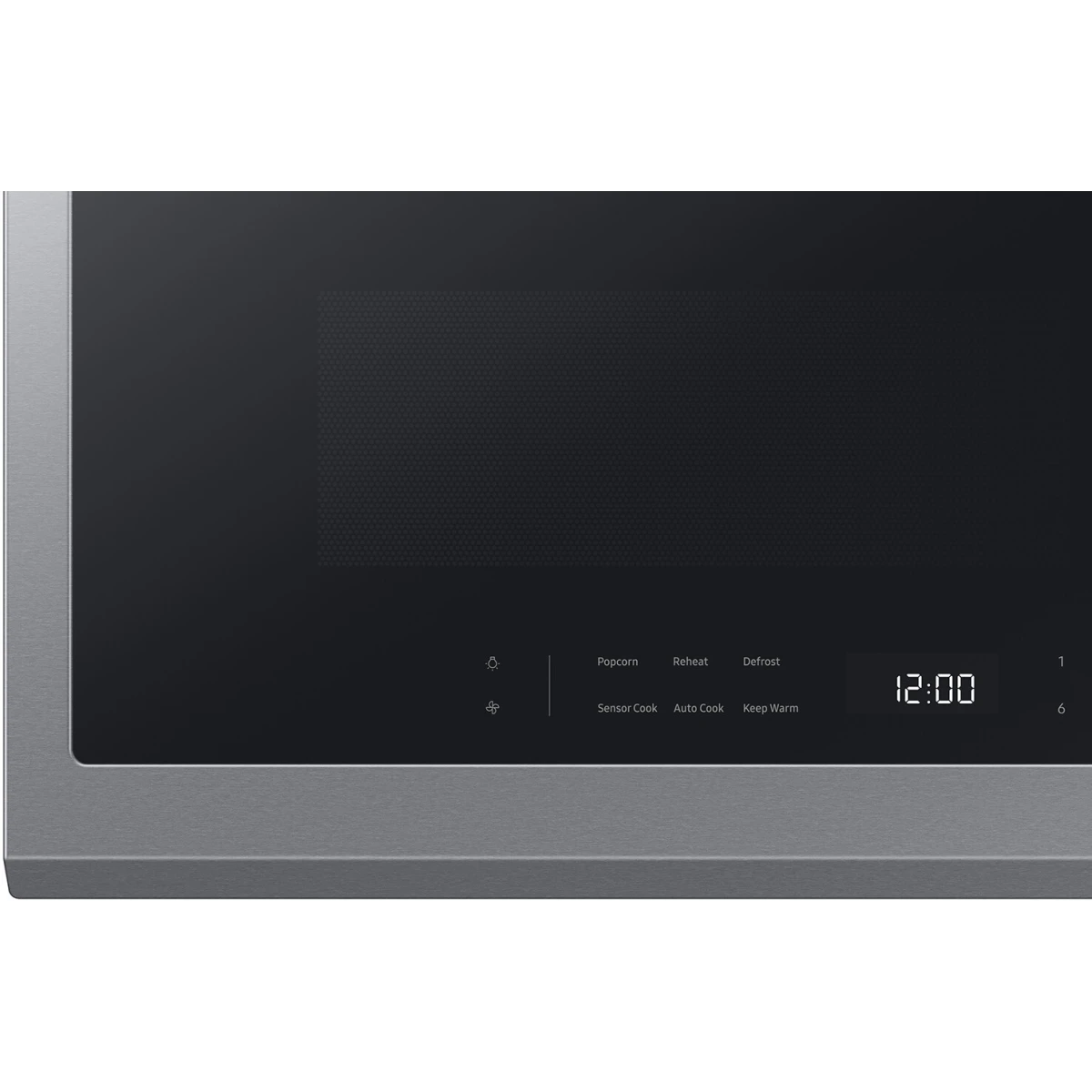 Samsung - ME21DG6300SR - 30 Inch Smart Over-the-Range Microwave with 2.1 cu. ft. Capacity, 4-Speed Fan, 400 CFM Ventilation, Auto Connectivity, Sensor Cook, Ceramic Enamel Interior, and Auto-Dimming Glass Touch Controls: Stainless Steel