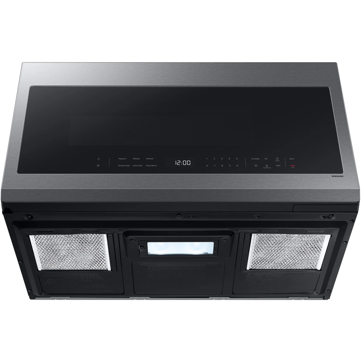Samsung - ME21DG6300SR - 30 Inch Smart Over-the-Range Microwave with 2.1 cu. ft. Capacity, 4-Speed Fan, 400 CFM Ventilation, Auto Connectivity, Sensor Cook, Ceramic Enamel Interior, and Auto-Dimming Glass Touch Controls: Stainless Steel