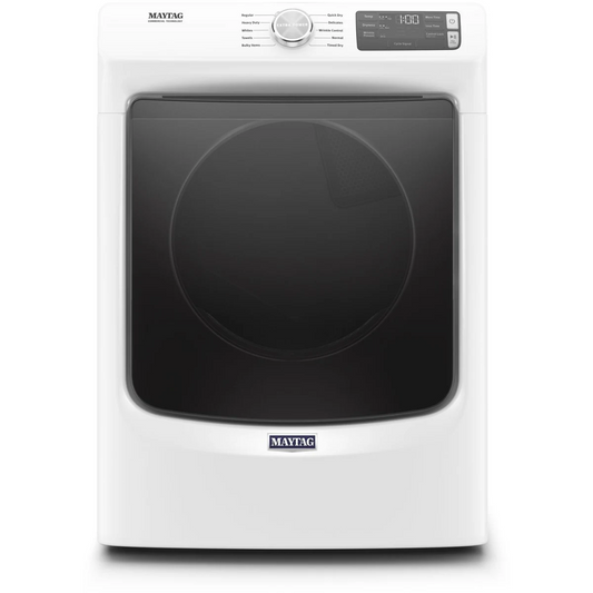 Maytag - MGD5630HW - 27 Inch Gas Dryer with 7.3 Cu. Ft. Capacity, Extra Power Button, Advanced Moisture Sensing, 10 Dry Cycles, Quick Dry Cycle, Bulky Items, Timed Dry, Wrinkle Prevent Option, Control Lock, ADA Compliant, and ENERGY STAR® Certified: White