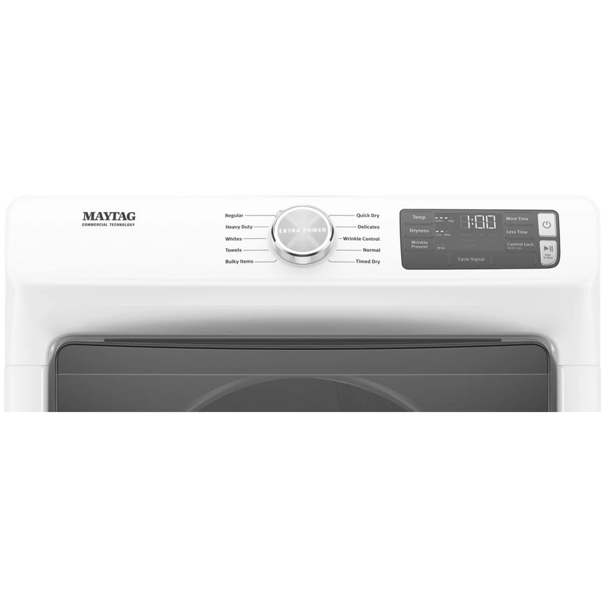 Maytag - MGD5630HW - 27 Inch Gas Dryer with 7.3 Cu. Ft. Capacity, Extra Power Button, Advanced Moisture Sensing, 10 Dry Cycles, Quick Dry Cycle, Bulky Items, Timed Dry, Wrinkle Prevent Option, Control Lock, ADA Compliant, and ENERGY STAR® Certified: White