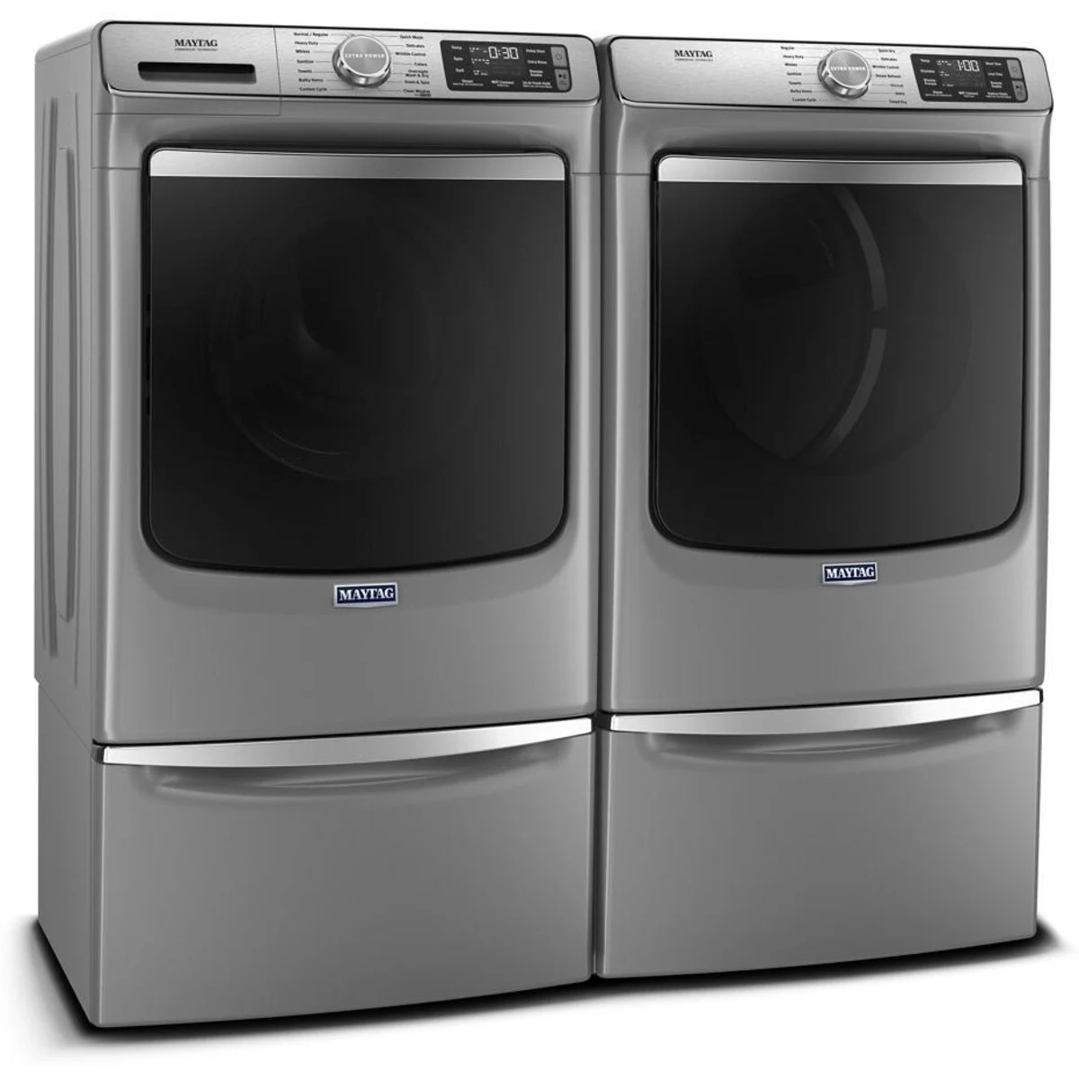 Maytag - MED8630HC - 27 Inch Electric Smart Dryer with 7.3 Cu. Ft. Capacity, Extra Power Button, Advanced Moisture Sensing Plus, Remote Start, 4 Dry Cycles, Steam Options, Quick Dry, Sanitize Cycle, ADA Compliant