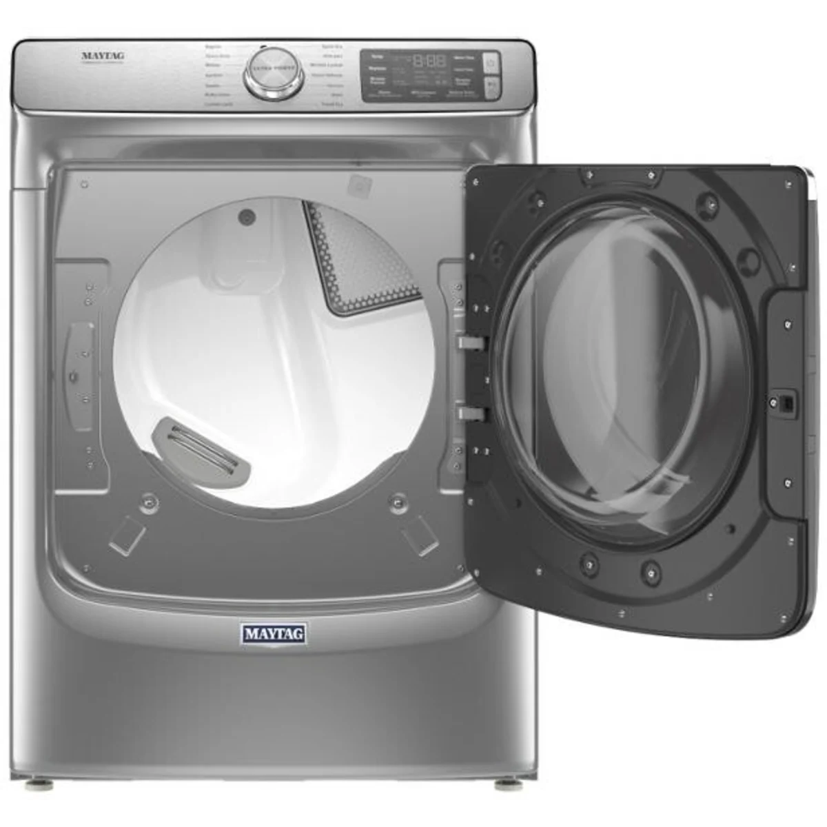 Maytag - MED8630HC - 27 Inch Electric Smart Dryer with 7.3 Cu. Ft. Capacity, Extra Power Button, Advanced Moisture Sensing Plus, Remote Start, 4 Dry Cycles, Steam Options, Quick Dry, Sanitize Cycle, ADA Compliant