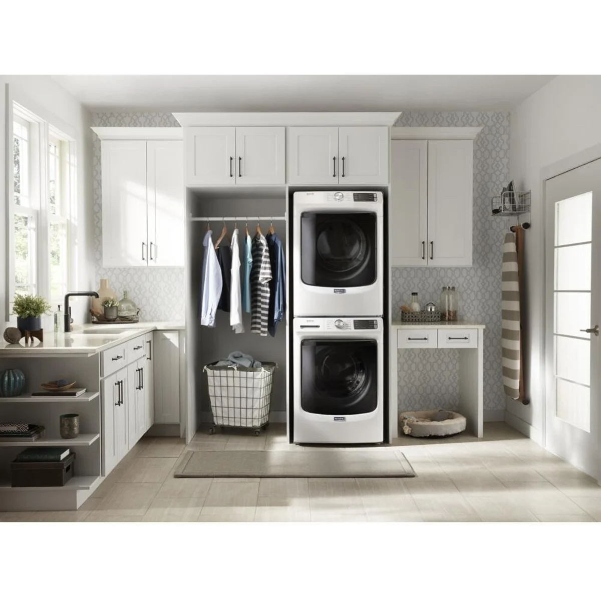 Maytag - MGD5630HW - 27 Inch Gas Dryer with 7.3 Cu. Ft. Capacity, Extra Power Button, Advanced Moisture Sensing, 10 Dry Cycles, Quick Dry Cycle, Bulky Items, Timed Dry, Wrinkle Prevent Option, Control Lock, ADA Compliant, and ENERGY STAR® Certified: White