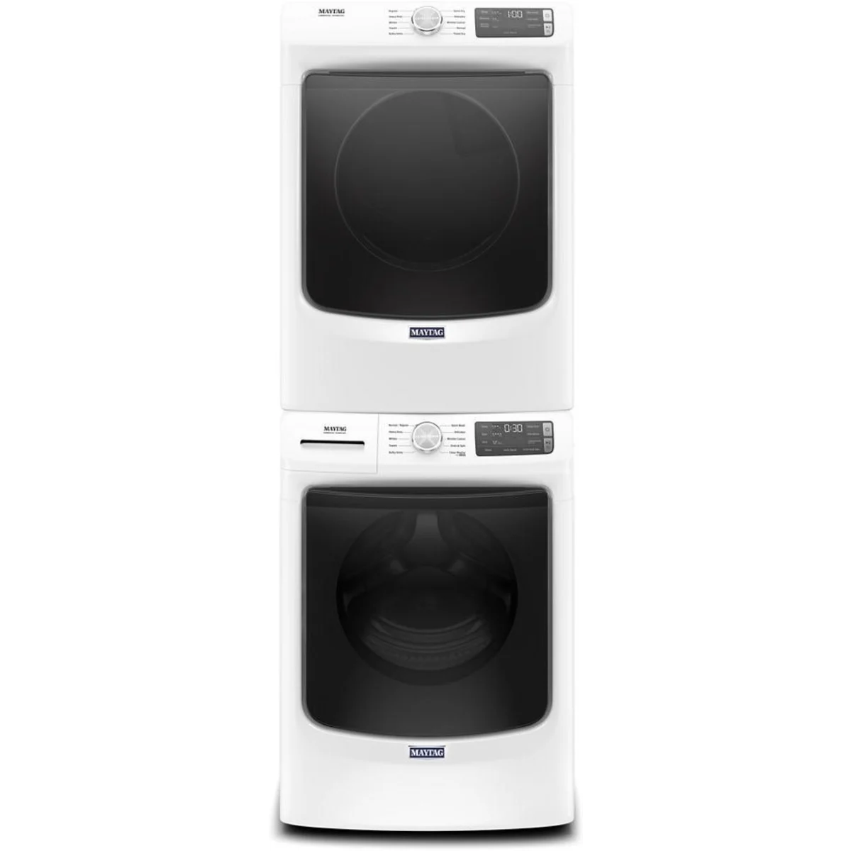 Maytag - MGD5630HW - 27 Inch Gas Dryer with 7.3 Cu. Ft. Capacity, Extra Power Button, Advanced Moisture Sensing, 10 Dry Cycles, Quick Dry Cycle, Bulky Items, Timed Dry, Wrinkle Prevent Option, Control Lock, ADA Compliant, and ENERGY STAR® Certified: White