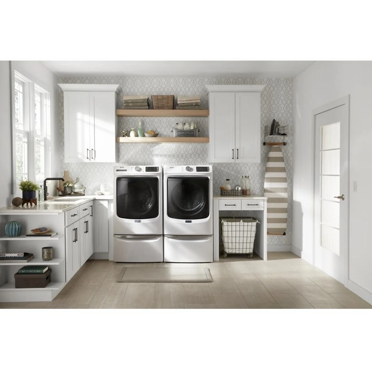 Maytag - MGD5630HW - 27 Inch Gas Dryer with 7.3 Cu. Ft. Capacity, Extra Power Button, Advanced Moisture Sensing, 10 Dry Cycles, Quick Dry Cycle, Bulky Items, Timed Dry, Wrinkle Prevent Option, Control Lock, ADA Compliant, and ENERGY STAR® Certified: White