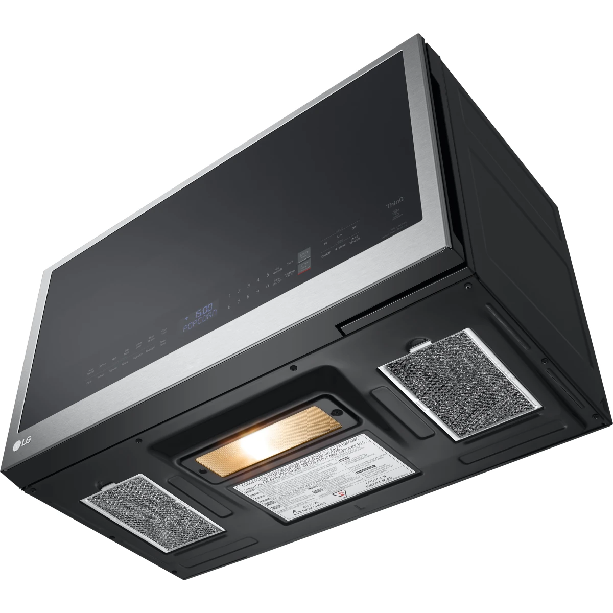 LG - MVEL2033F - 30 Inch Over-the-Range Smart Microwave Oven with 2.0 cu. ft. Capacity, 400 CFM Exhaust, Sensor Cook, Add 30 Seconds, Quick Defrost, 6-Auto Cook Options, Wi-Fi, Scan-to-Cook, EasyClean®, SmoothTouch™ Controls, and WideView™