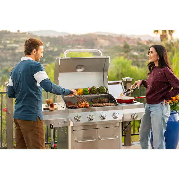 NEXGRILL 4-Burner Gas Grill with Side Burner - 720-0830H