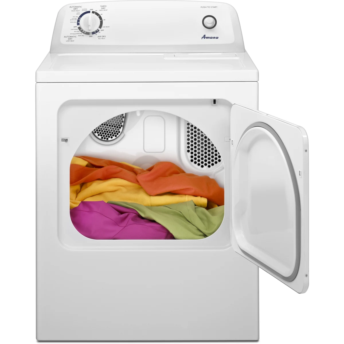 Amana - NGD4655EW - 29 Inch Gas Dryer with 6.5 Cu. Ft. Capacity, 11 Dry Cycles, 3 Temperature Settings, Wrinkle Prevent Option and Automatic Dryness Control