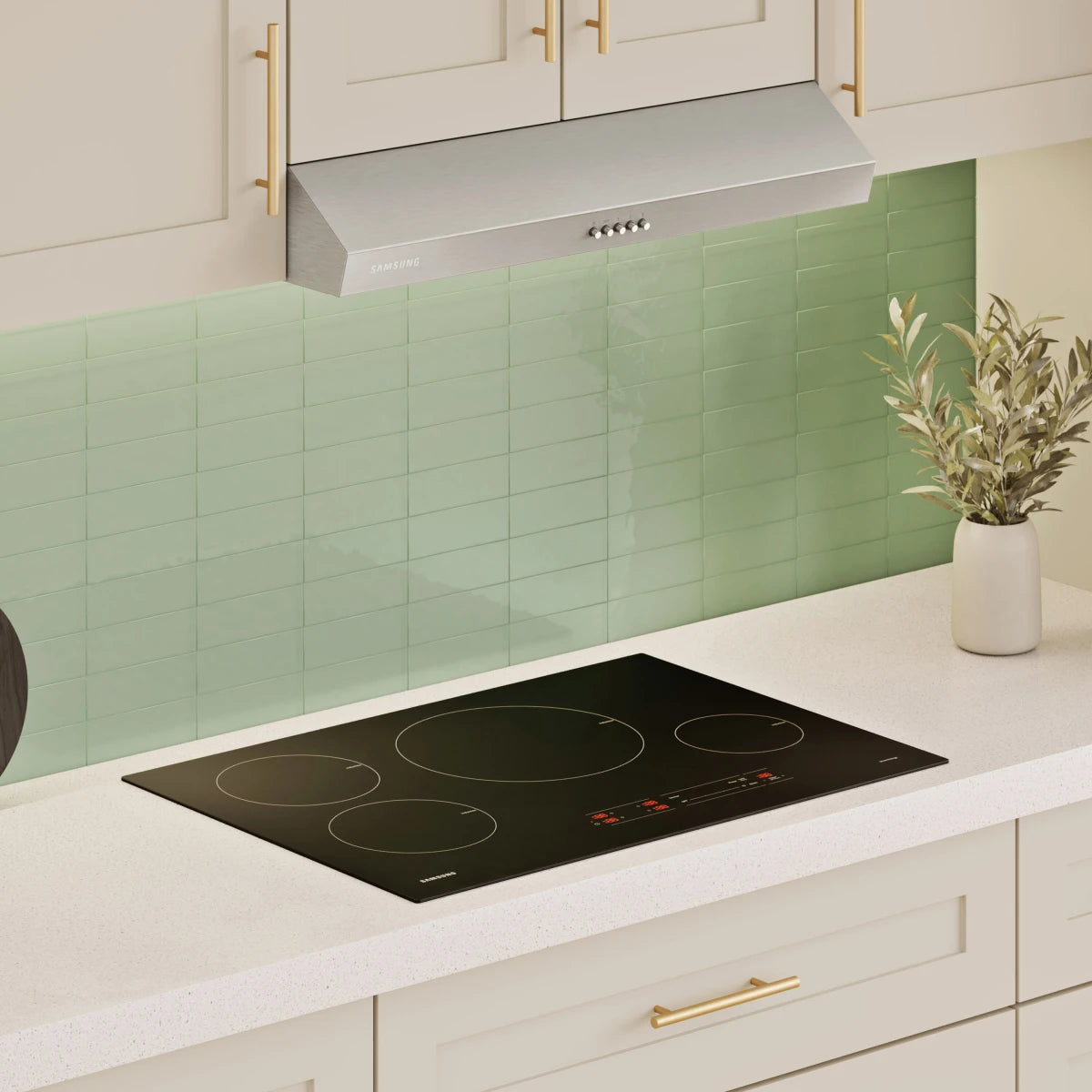 Samsung - NK30B3500US - 30 Inch Under Cabinet Convertible Range Hood with 3-Speed, 350 CFM Motor, LED Lighting, Removable Filters, 60 dBA Noise Level and Push Button Controls