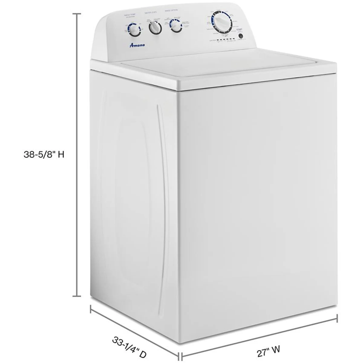 Amana - NTW4519JW - 28 Inch Top Load Washer with 3.8 cu. ft. Capacity, 12 Wash Cycles, High-Efficiency Agitator, Deep Water Wash Option, Automatic Fabric Softener Dispenser, Late Lock Lid, Extra Rinse Option, and Cold Wash Cycle