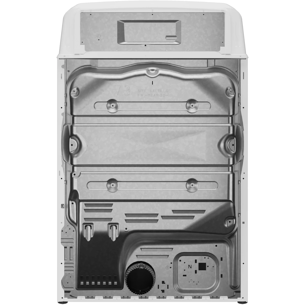 GE - GTD48EASWWB - 27 Inch Top Load Electric Dryer with 7.2 cu ft Capacity, Auto Dry, Powerful Venting, Large Diffuser, Aluminized Drum, Reversible Dryer Door, Shallow Depth Design and Up Front Lint Filter