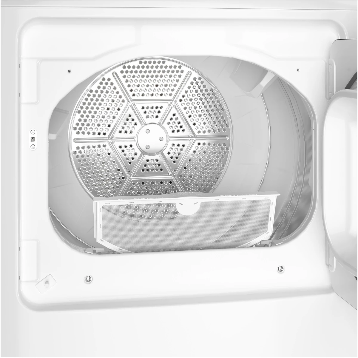 GE - GTD48EASWWB - 27 Inch Top Load Electric Dryer with 7.2 cu ft Capacity, Auto Dry, Powerful Venting, Large Diffuser, Aluminized Drum, Reversible Dryer Door, Shallow Depth Design and Up Front Lint Filter