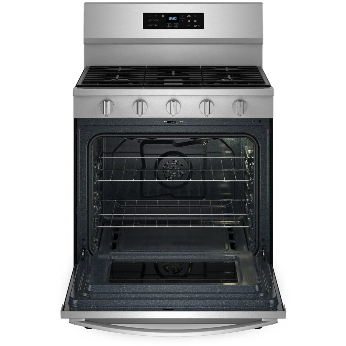 Whirlpool - WFGS5030RZ - 30 Inch Freestanding Gas Range with 5 Sealed Burners, 5.0 cu. ft. Convection Oven, SpeedHeat™ Burner, Griddle Zone, Storage Drawer, Air Cooking, No Preheat Air Fry, and Self Clean: Fingerprint Resistant Stainless Steel