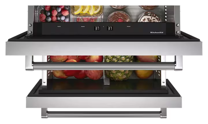 KitchenAid - KUDR204K8B00 - 24" Stainless Steel Undercounter Double-Drawer Refrigerator