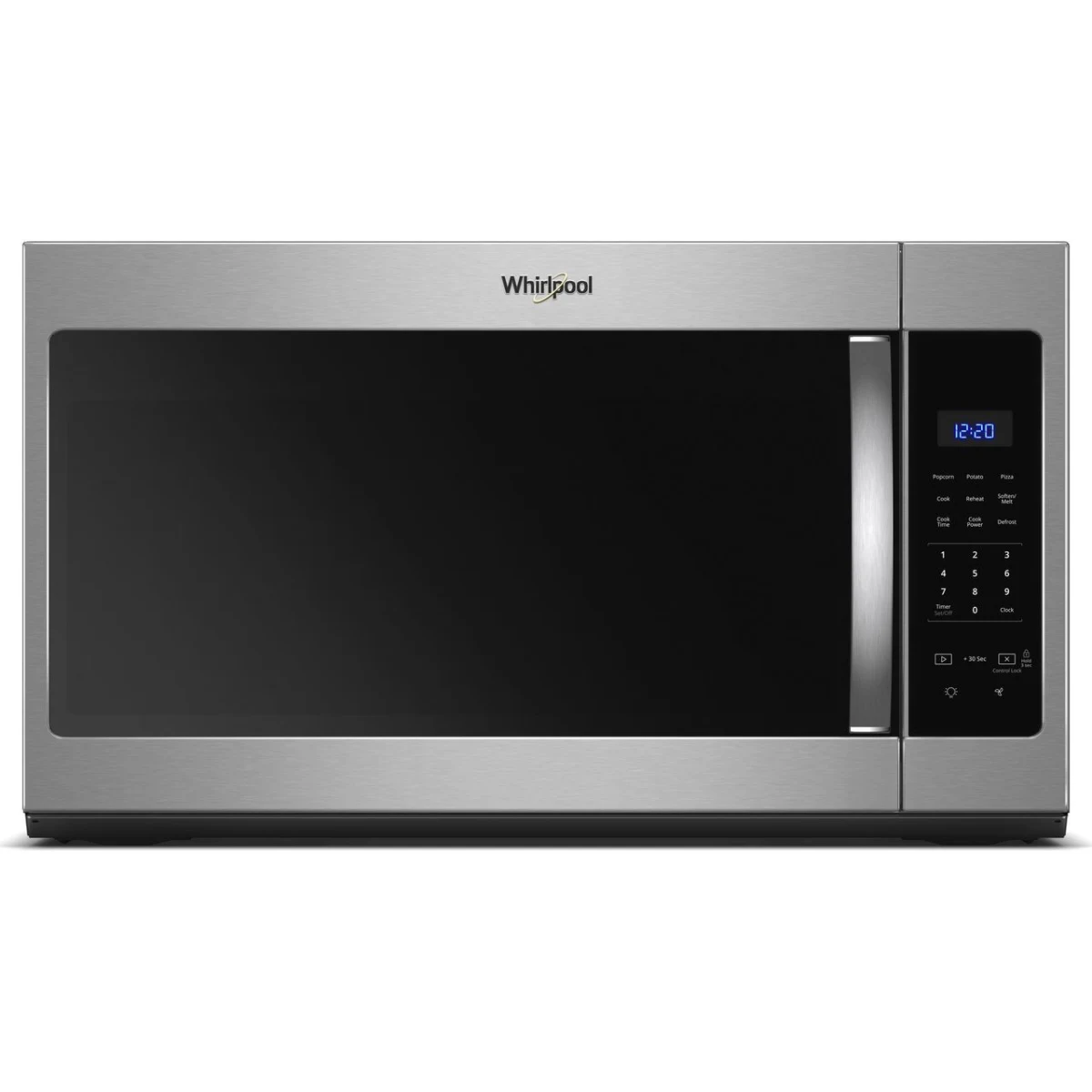 Whirlpool - WMH31017HS - 1.7 cu. ft. Over-the-Range Microwave Oven with 1,000 Watts, Two-Speed 300 CFM Venting System, Add 30 Seconds, Turntable Plate, and Cooktop Lighting: Stainless Steel