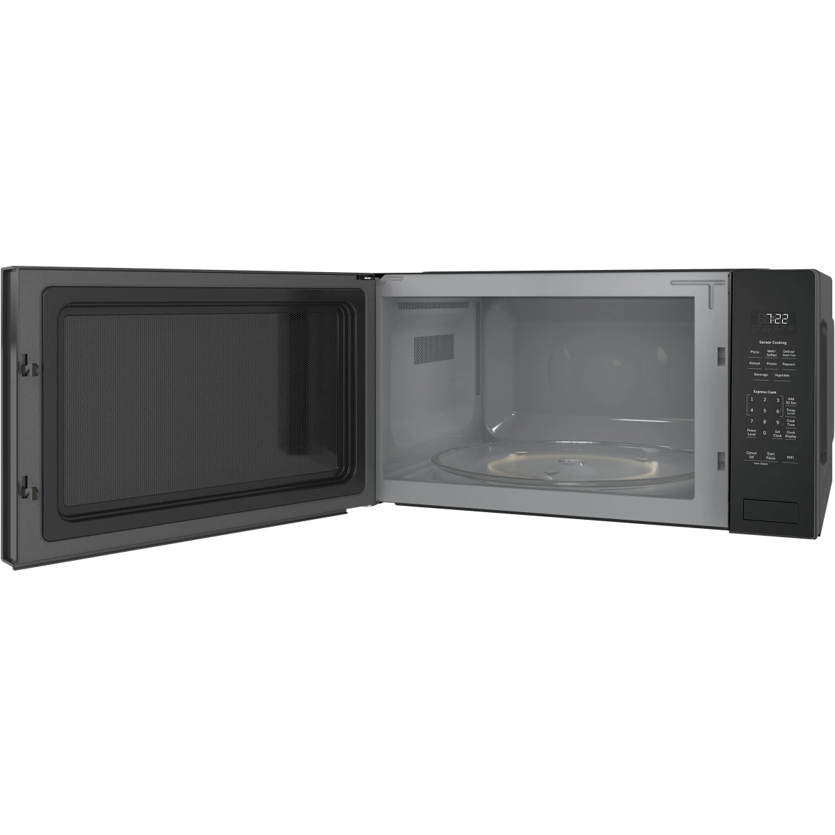 GE Profile - PCWK22U1WDD - 2.2 cu. ft. Built-In Microwave Oven with 1,100 Watts, Scan-to-Cook Technology, Weight/Time Defrost, Glass Turntable, ADA Compliant, and Optional Trim Kit (Sold Separately): Gray