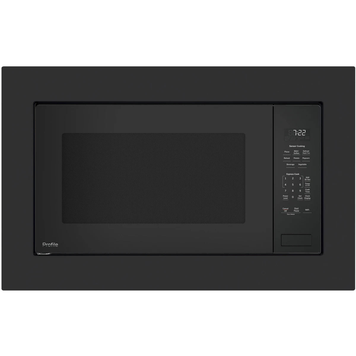 GE Profile - PCWK22U1WDD - 2.2 cu. ft. Built-In Microwave Oven with 1,100 Watts, Scan-to-Cook Technology, Weight/Time Defrost, Glass Turntable, ADA Compliant, and Optional Trim Kit (Sold Separately): Gray