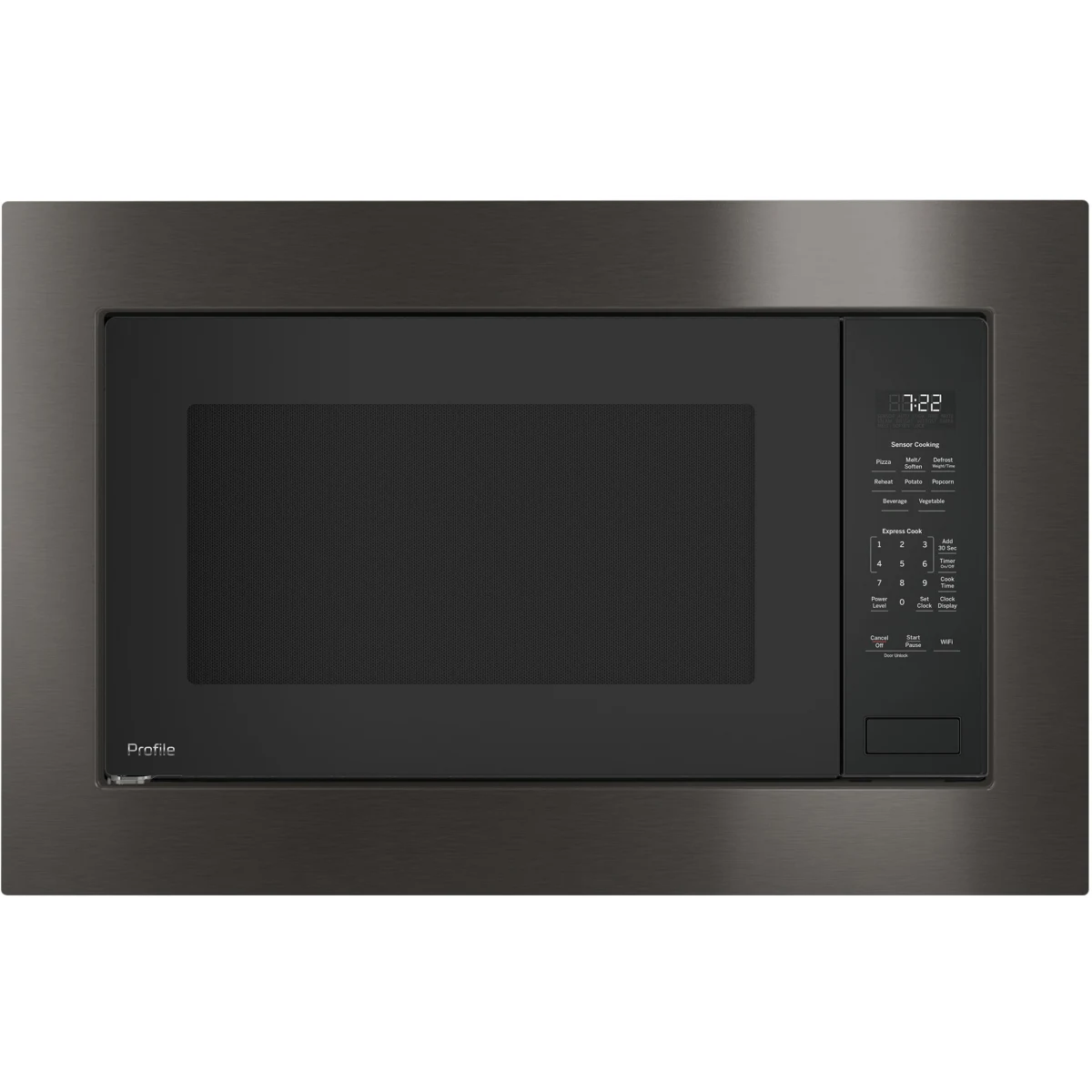GE Profile - PCWK22U1WDD - 2.2 cu. ft. Built-In Microwave Oven with 1,100 Watts, Scan-to-Cook Technology, Weight/Time Defrost, Glass Turntable, ADA Compliant, and Optional Trim Kit (Sold Separately): Gray