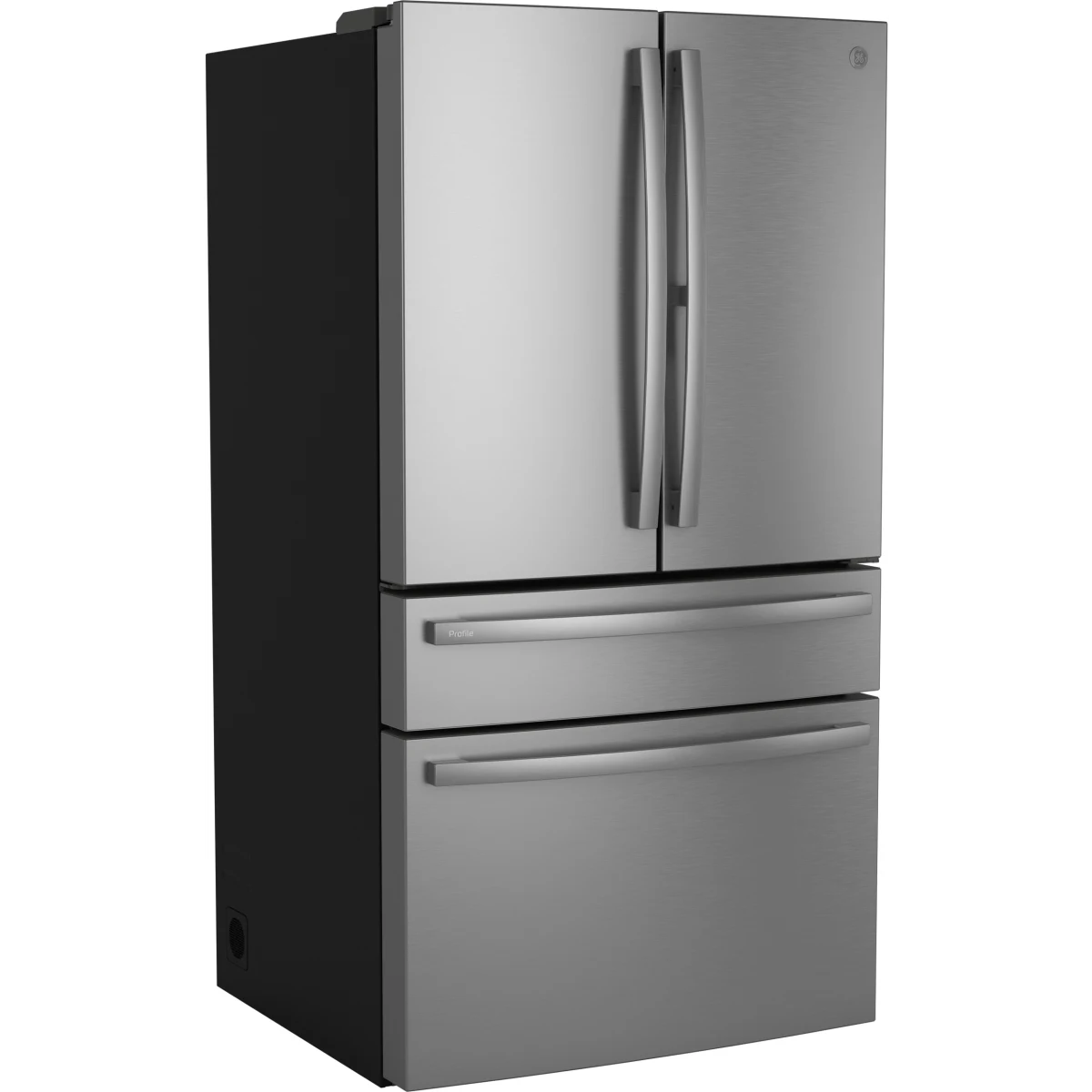 GE Profile - PJD23BYWFS - 36 Inch Counter-Depth 4-Door French-Door Smart Refrigerator with 23.3 cu. ft. Capacity, 4 Split Shelves, Convertible Drawer, Door-in-Door Storage, AutoFill Pitcher, Ice Maker, and ENERGY STAR®