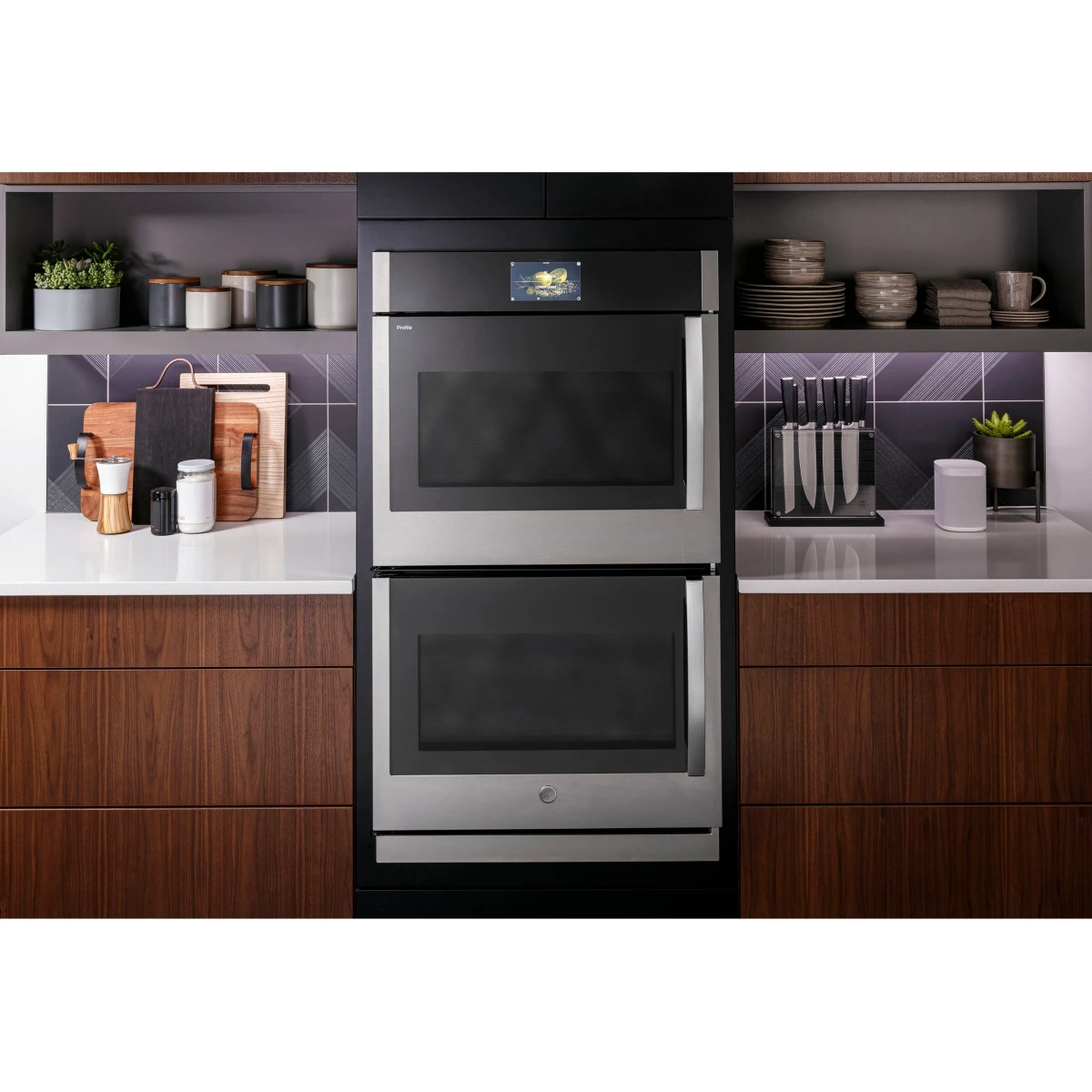 GE Profile - PTD700LSNSS - 30 Inch Smart Convection Double Wall Oven with 10.0 Cu. Ft. Total Capacity, True European Convection, No Preheat Air Fry, Precision Cook Modes, Self-Clean with Steam Clean Option, Self Clean Oven Racks