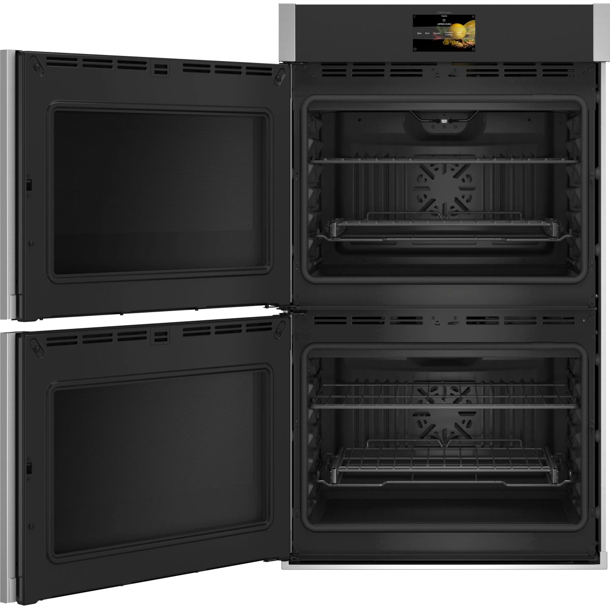 GE Profile - PTD700LSNSS - 30 Inch Smart Convection Double Wall Oven with 10.0 Cu. Ft. Total Capacity, True European Convection, No Preheat Air Fry, Precision Cook Modes, Self-Clean with Steam Clean Option, Self Clean Oven Racks