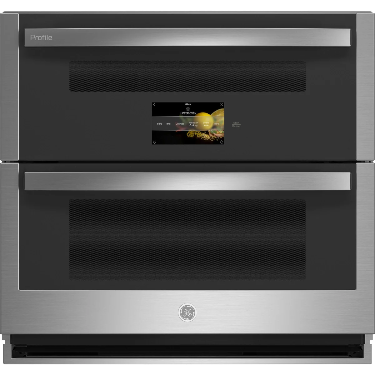 GE Profile - PTS9200SNSS - 30 Inch Double Smart Wall Oven with Twin Flex 5.0 Cu. Ft. Capacity, True European Convection with Precise Air, Self-Clean with Steam Clean Option, Smart Connectivity, Proof Mode, Temperature Probe, and Star-K Certified