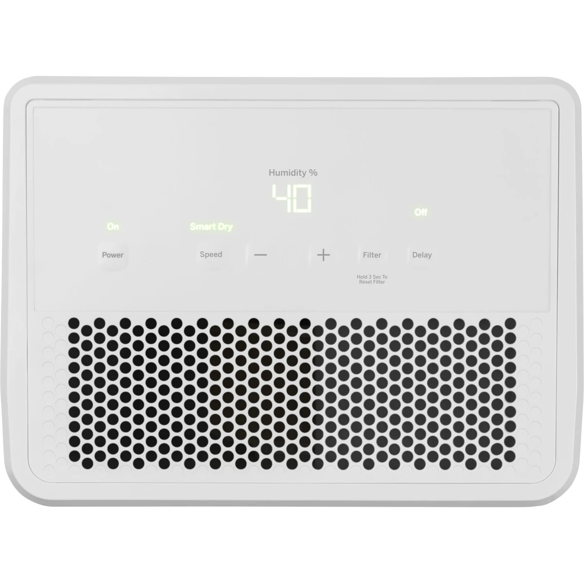 GE - ADHE50WWF - 50 Pint Capacity Portable Smart Dehumidifier with Three Fan Speeds, Digital LED Controls, WiFi, Smart Dry, Auto Restart, Auto Defrost, and Continuous Drain Option