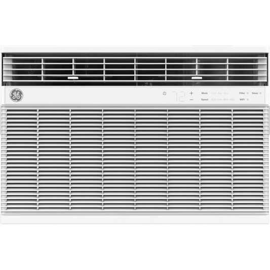 GE - AWCS24WWF - 24,000 BTU Smart Window Air Conditioner with Electronic Control, Full-Function Remote Control, and Large Rooms up to 1,500 sq. ft. Cooling Area