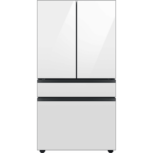 Samsung BESPOKE - RF29BB860012 - 36 Inch Smart 4-Door French Door Refrigerator with 29 cu. ft. Total Capacity, Beverage Center, FlexZone™ Drawer, Dual Auto Ice Maker, Twin Cooling Plus, Wi-Fi Enabled, ADA Compliant, and ENERGY STAR® Certified: White Glass