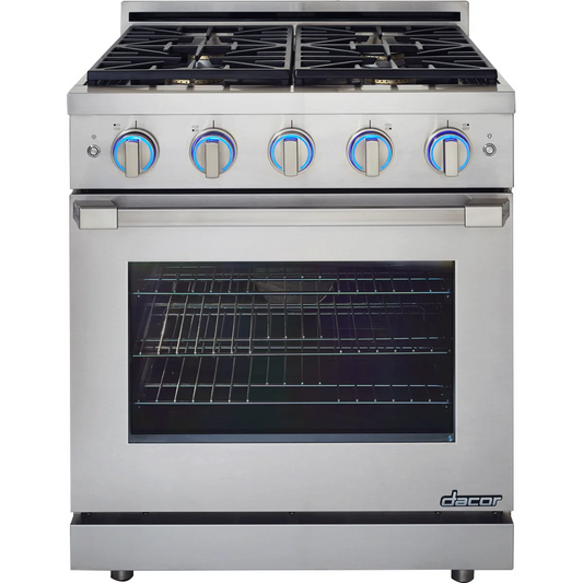 Dacor Renaissance - RNRP30GSNG - 30 Inch Freestanding Gas Range with 1 SimmerSear Burner, 3 Standard Burners, 5.2 cu. ft. Convection Oven