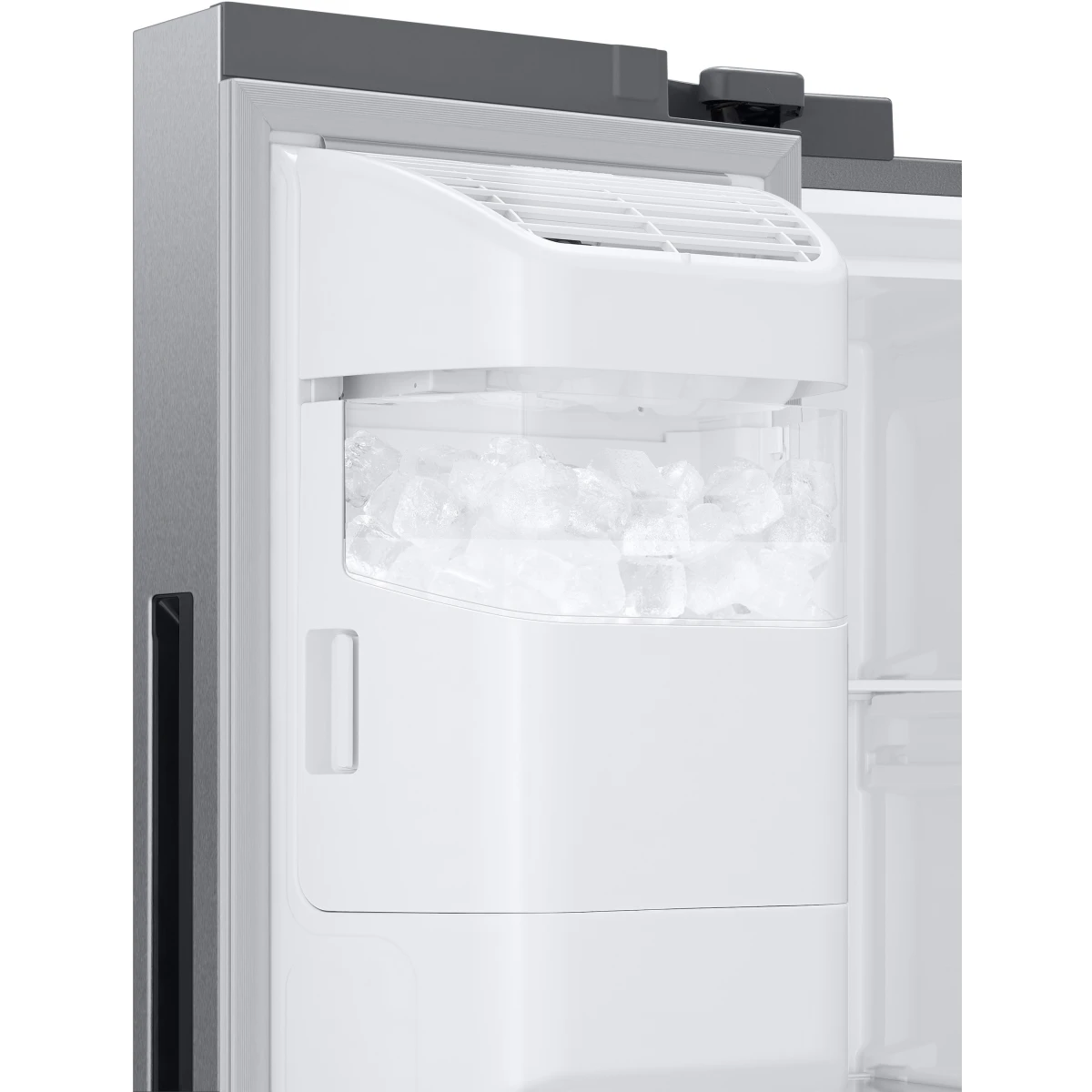 Samsung - RS22T5201SR - 36 Inch Counter Depth Freestanding Side by Side Smart Refrigerator with 22 Cu. Ft. Total Capacity, All-Around Cooling, Bixby Enabled, Filtered Water/Ice Dispenser, and ENERGY STAR® Certified: Fingerprint Resistant Stainless Steel