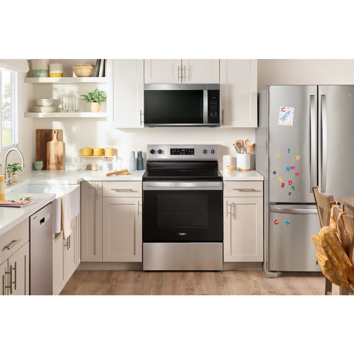 Whirlpool - WMMS3330RZ - 1.9 cu. ft. Over-the-Range Microwave Oven with 1,000 Watts, 3-Speed 300 CFM Venting System, Sensor Cook, Glass Turntable, and Cooktop Lighting: Fingerprint Resistant Stainless Steel