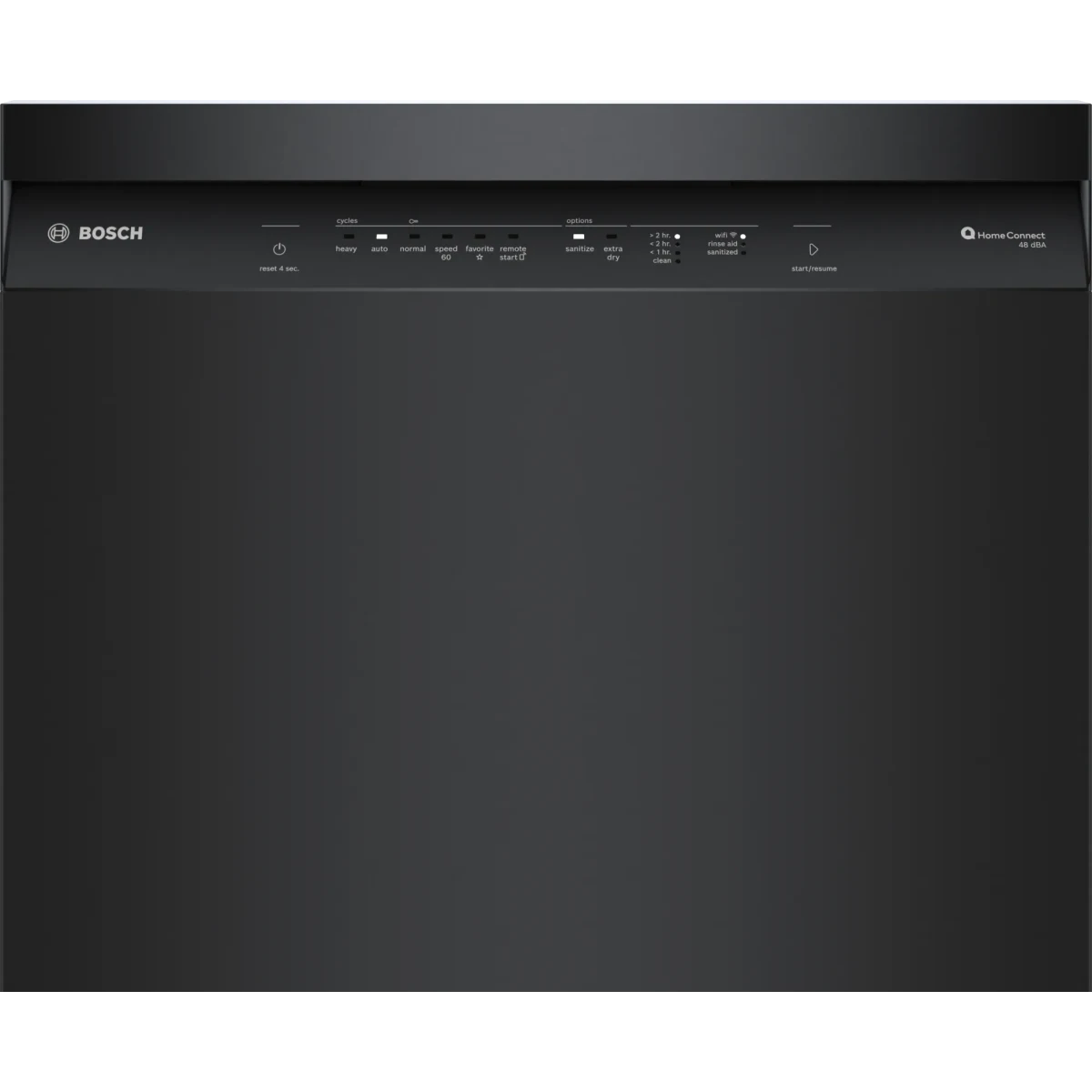 Bosch 100 Series - SHE41CM6N 24 Inch Full Console Built-In Smart Dishwasher with 12 Place Setting Capacity, 8 Wash Cycles, 48 dBA Noise Level, and Beautiful Stainless Steel Interior: Black
