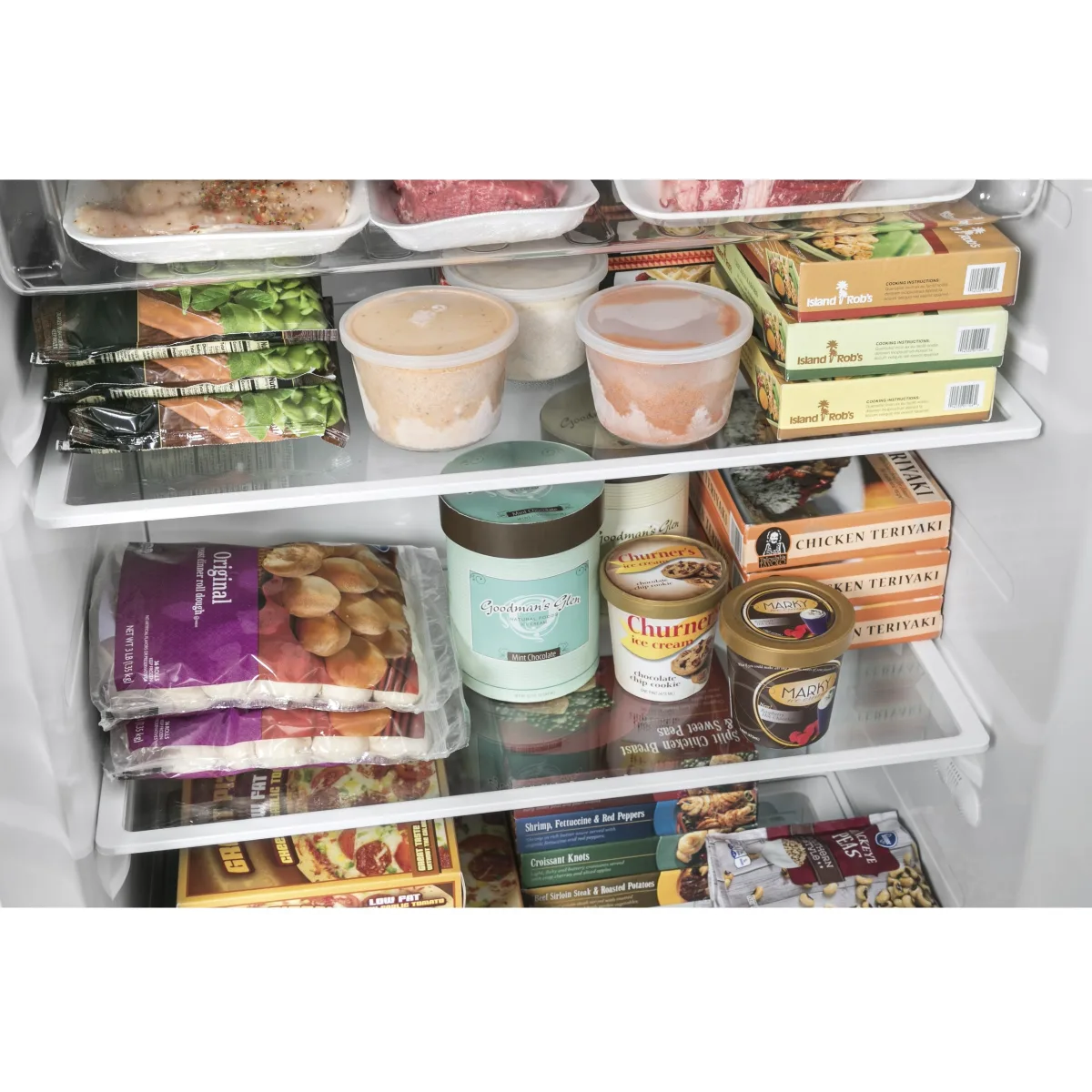 GE - FUF17DLRWW - 33 Inch Upright Freezer with Exterior Temperature Control, LED Lighting, Self-Ejecting Key, Adjustable Glass Shelves, 17.3 cu. ft. and Energy Star Rated