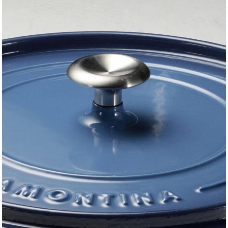Tramontina 12" Enameled Cast Iron Skillet with Lid - Blue