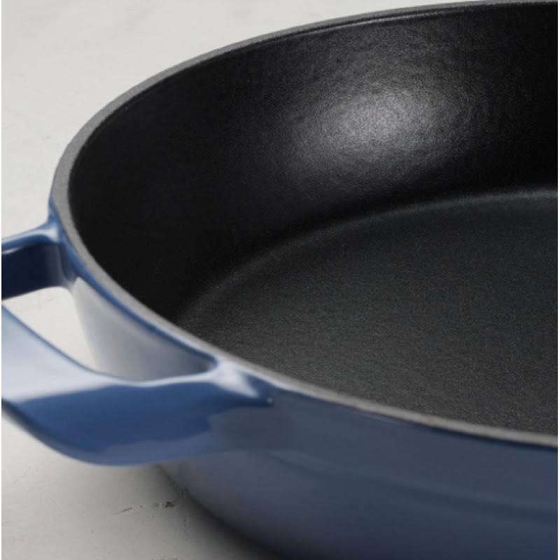 Tramontina 12" Enameled Cast Iron Skillet with Lid - Blue