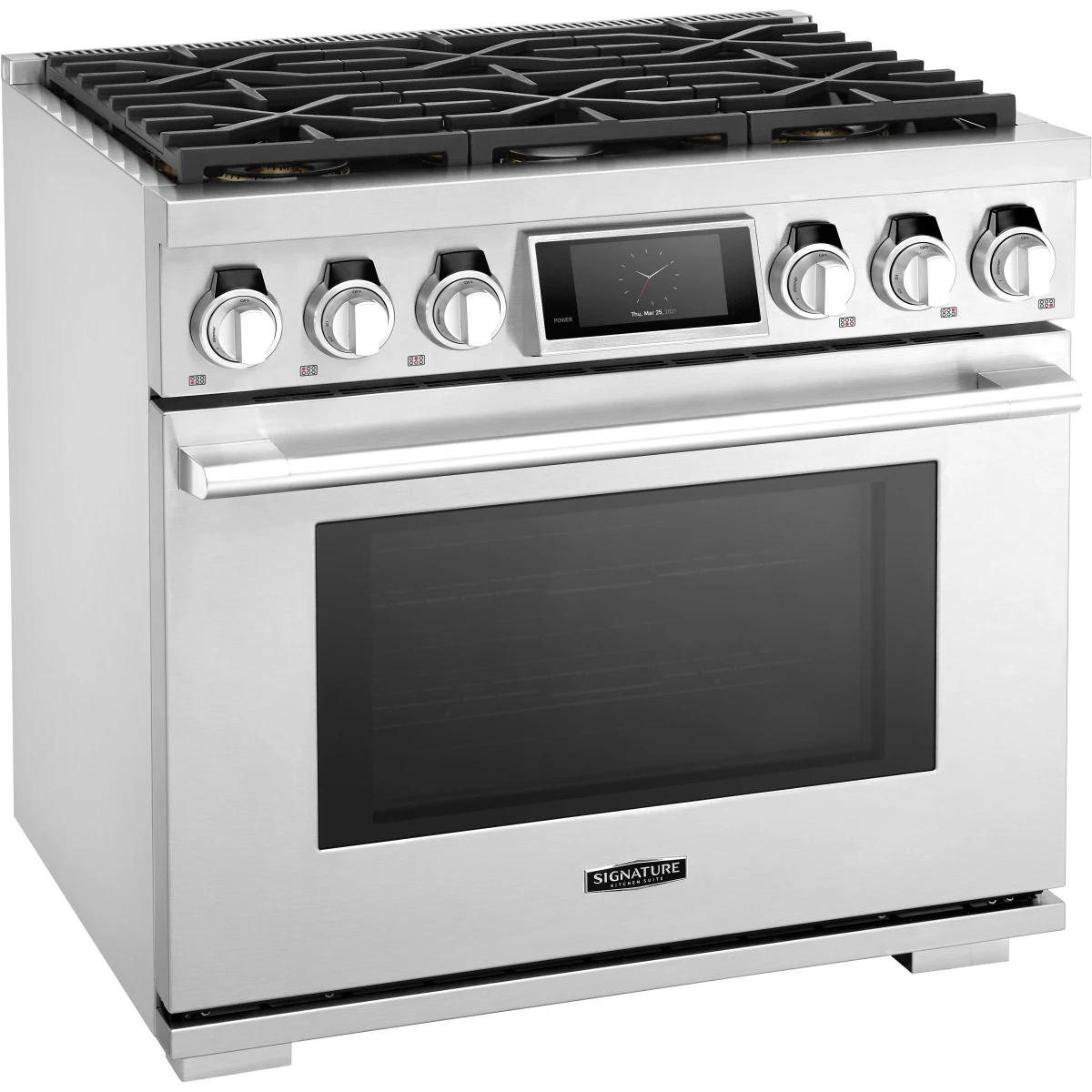 SKS - SKSGR360S - 36 Inch Freestanding Gas Pro Smart Range with 6 Sealed Brass Burners Total, 2 Ultra-High Burners, 2 Ultra-Low Burners, 6.3 cu. ft. Oven Capacity