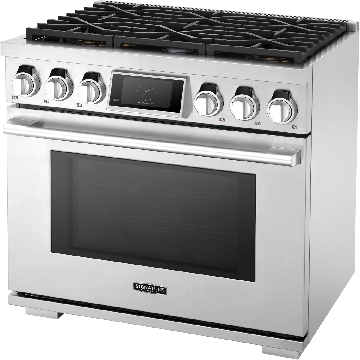 SKS - SKSGR360S - 36 Inch Freestanding Gas Pro Smart Range with 6 Sealed Brass Burners Total, 2 Ultra-High Burners, 2 Ultra-Low Burners, 6.3 cu. ft. Oven Capacity