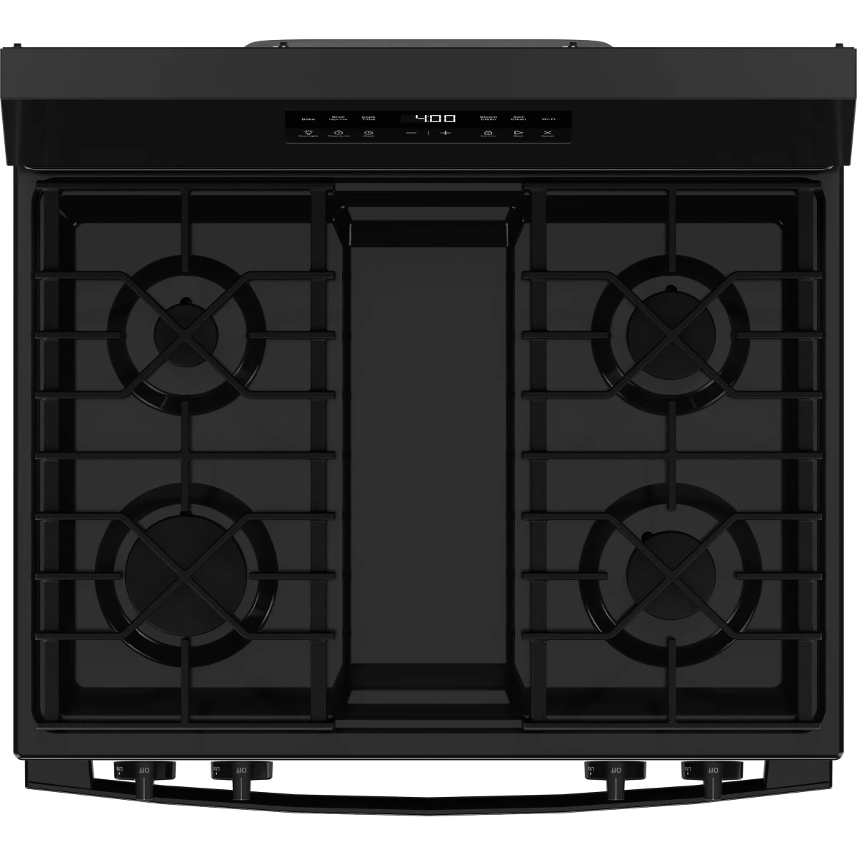 GE - GGF400PVBB - 400 Series 30 Inch Freestanding Gas Smart Range with 4 Sealed Burners, 5.3 cu. ft. Oven Capacity, Power Boil™ Burner, Storage Drawer, SmartHQ™, Enhance Shabbos Mode Built In, and Self & Steam Clean: Black