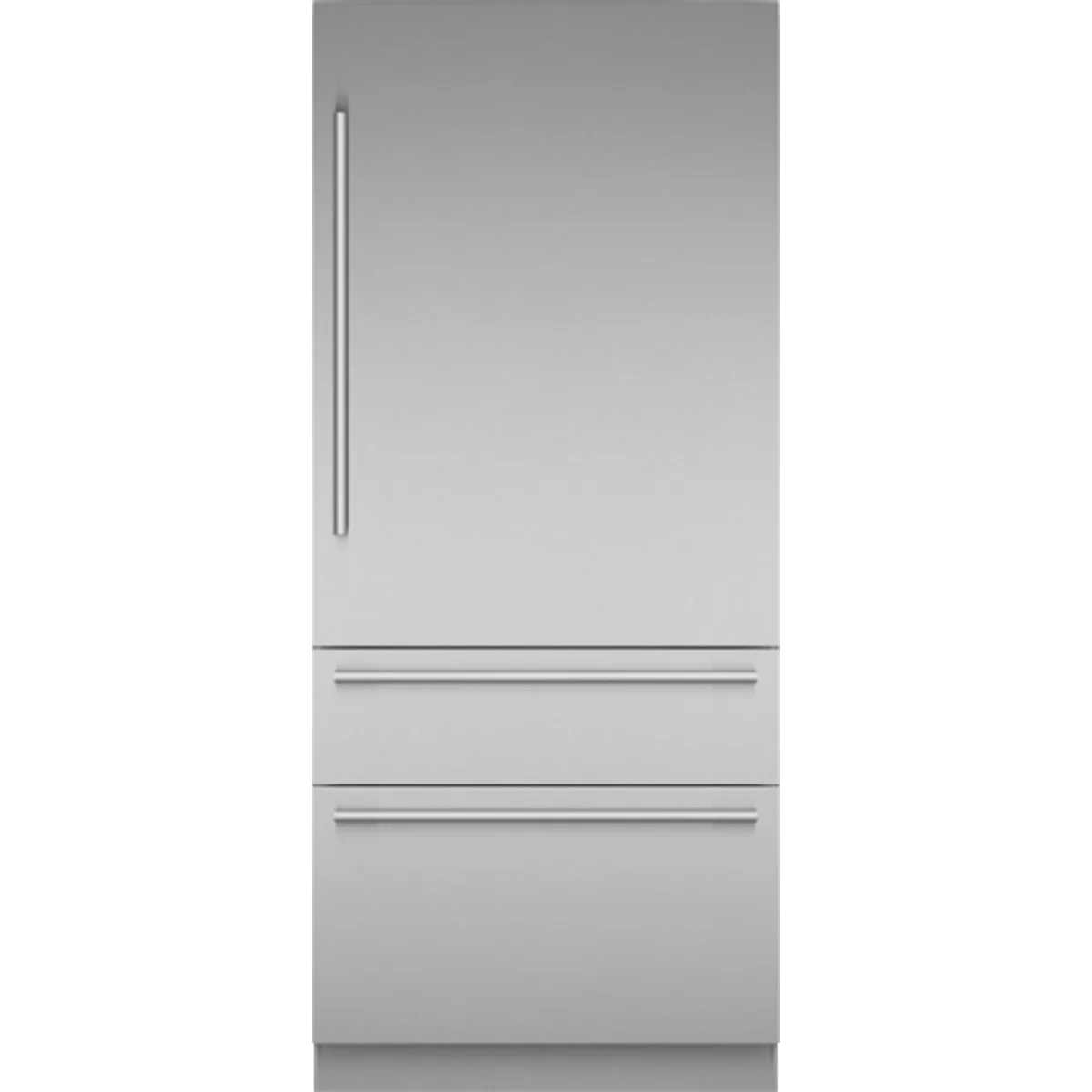 Thermador Freedom® Collection - T36BB110SS - 36 Inch Built-In Bottom Mount Smart Refrigerator with 19 cu. ft. Total Capacity, ThermaFlex™ Drawer, Internal Water Dispenser, and Ice Maker: Masterpiece Handle