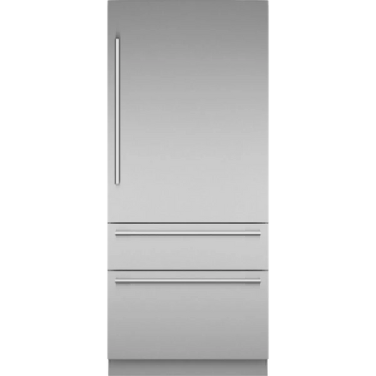 Thermador Freedom® Collection - T36BB110SS - 36 Inch Built-In Bottom Mount Smart Refrigerator with 19 cu. ft. Total Capacity, ThermaFlex™ Drawer, Internal Water Dispenser, and Ice Maker: Masterpiece Handle