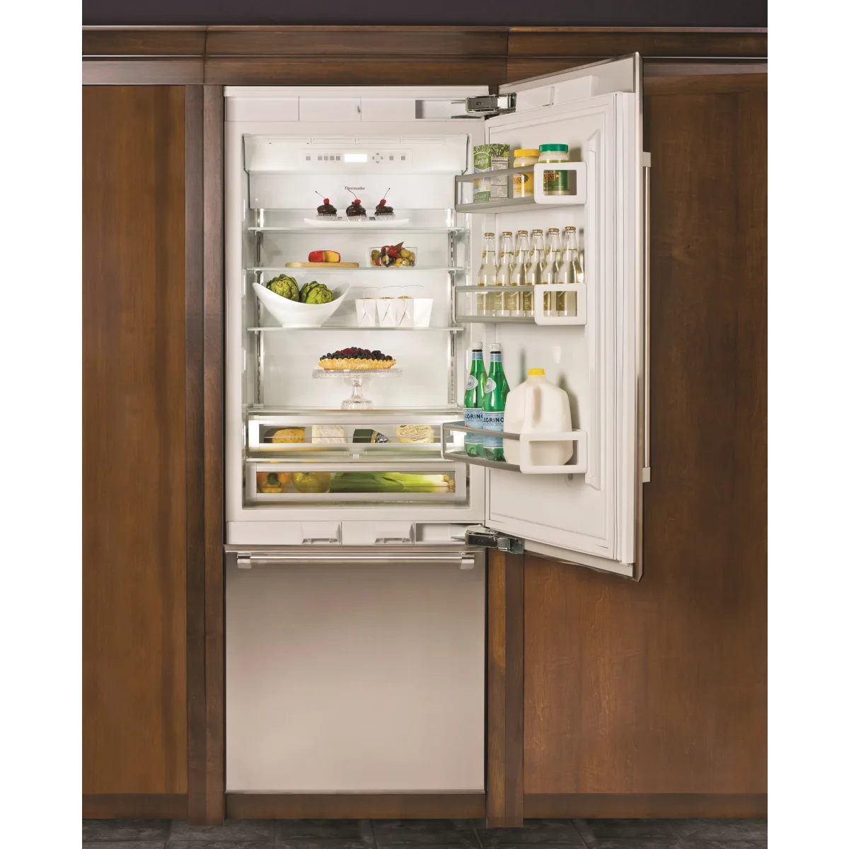 Thermador-T30BB810SS-30 Inch-16 Cu Ft Built-In Bottom-Freezer Refrigerator with Freedom Hinge, SuperFreeze, Internal Ice Maker, 16 cu. ft. Capacity