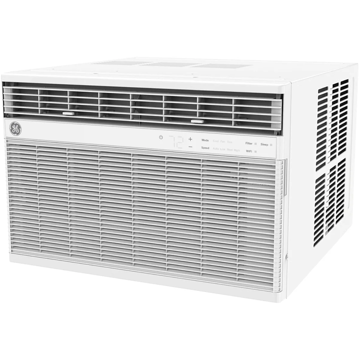 GE - AWCS24WWF - 24,000 BTU Smart Window Air Conditioner with Electronic Control, Full-Function Remote Control, and Large Rooms up to 1,500 sq. ft. Cooling Area
