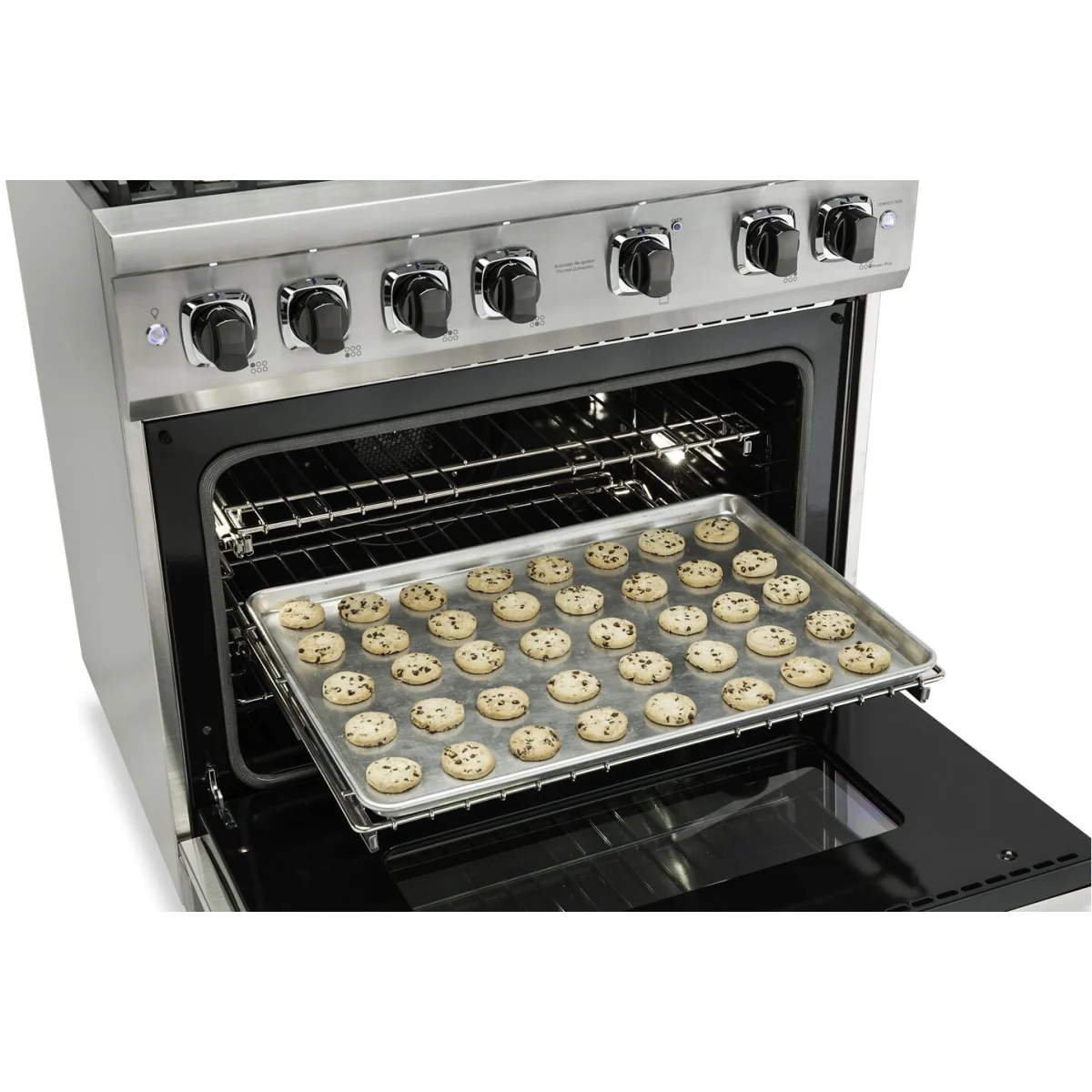 Viking 5 Series - VGR5366BSS - 36 Inch Freestanding Professional Gas Range with 6 Sealed Burners, 5.1 Cu. Ft. Capacity, Continuous Grates, VSH™ Pro Sealed Burner System, ProFlow™ Convection Baffle, and TruPowerPlus™ Burner: Stainless Steel, Natural Gas