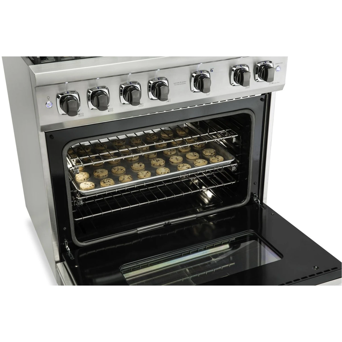 Viking 5 Series - VGR5366BSS - 36 Inch Freestanding Professional Gas Range with 6 Sealed Burners, 5.1 Cu. Ft. Capacity, Continuous Grates, VSH™ Pro Sealed Burner System, ProFlow™ Convection Baffle, and TruPowerPlus™ Burner: Stainless Steel, Natural Gas