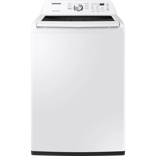 Samsung - WA45T3200AW - 27 Inch Top Load Washer with 4.5 Cu. Ft. Capacity, Vibration Reduction Technology+, Diamond Drum Interior, Smart Care, 8 Wash Cycles, Quick Wash, and Self Clean