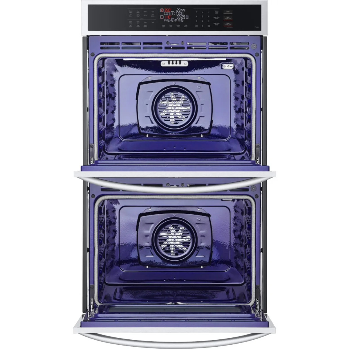 LG - WDEP9423F - 30 Inch Double Electric Smart Wall Oven with 9.4 cu. ft. Convection Ovens, EasyClean® + Self Clean, Air Fry, ThinQ® Technology, and SmoothTouch® Controls: PrintProof™ Stainless Steel